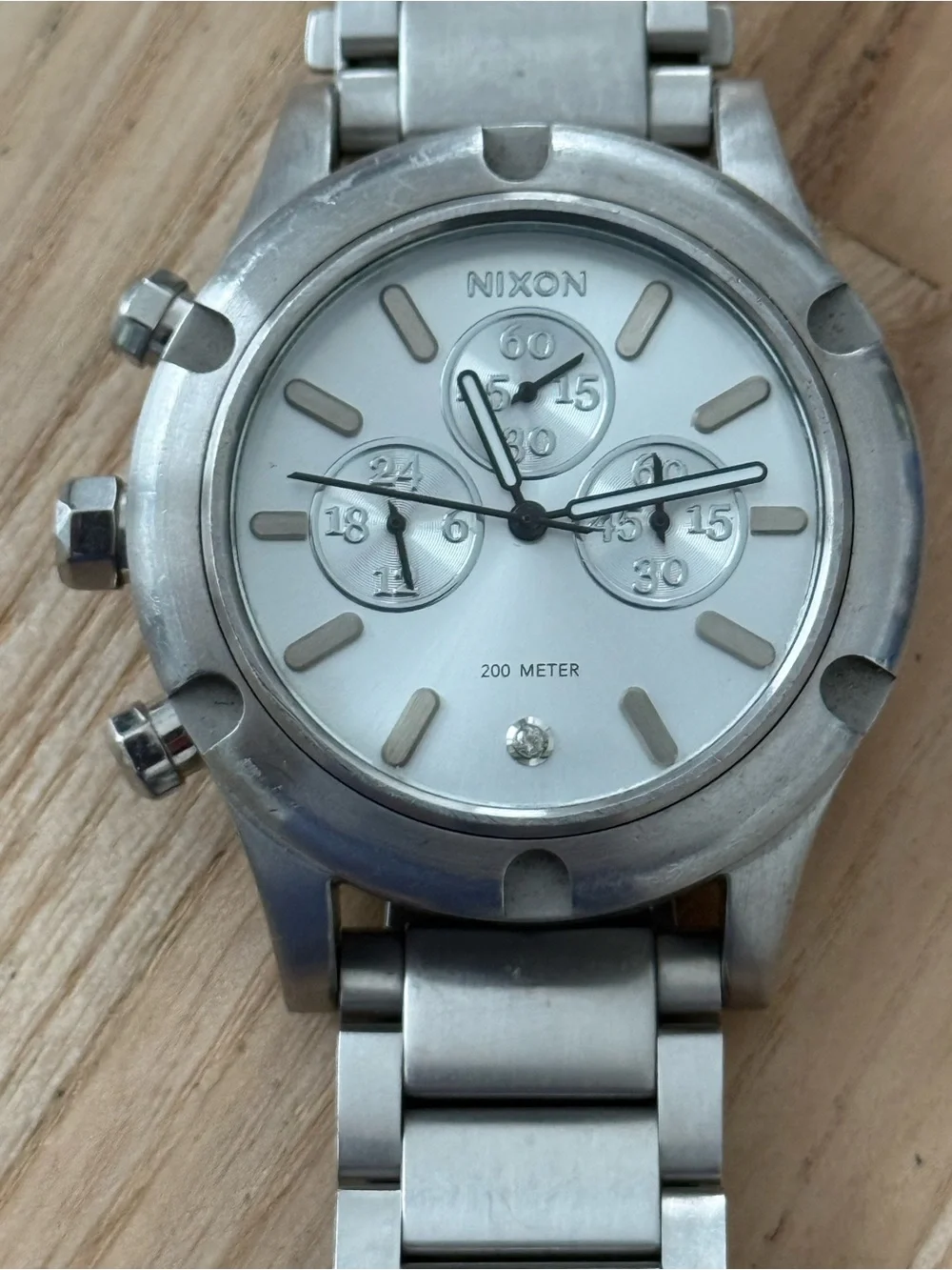 Nixon High Maintenance The Camden Chrono Chronograph Watch Stainless Bracelet